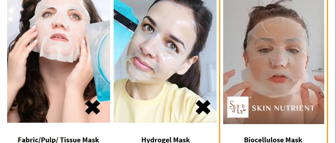 The difference between Biocellulose, tissue and Hydrogel face masks.